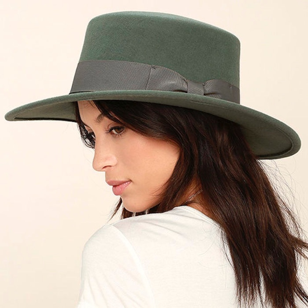 Wyeth Canotier Teal Green Hat